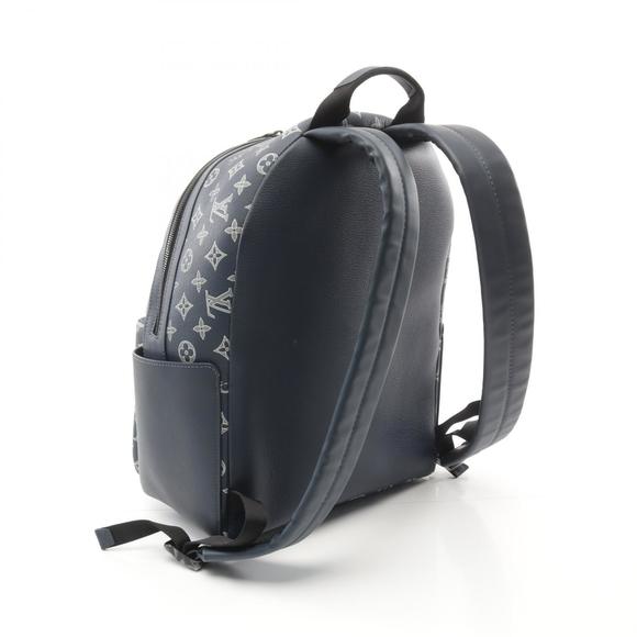 LOUIS VUITTON Rucksack Backpack Bag Monogram Shadow Navy Blue - Picture 2 of 4
